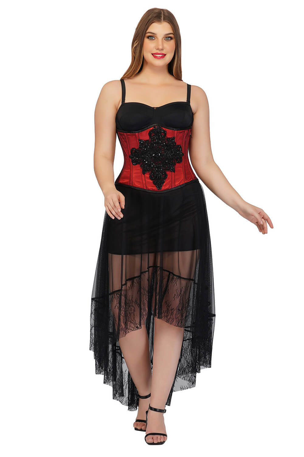 Joy Embroidered Lace Overlay Couture Corset