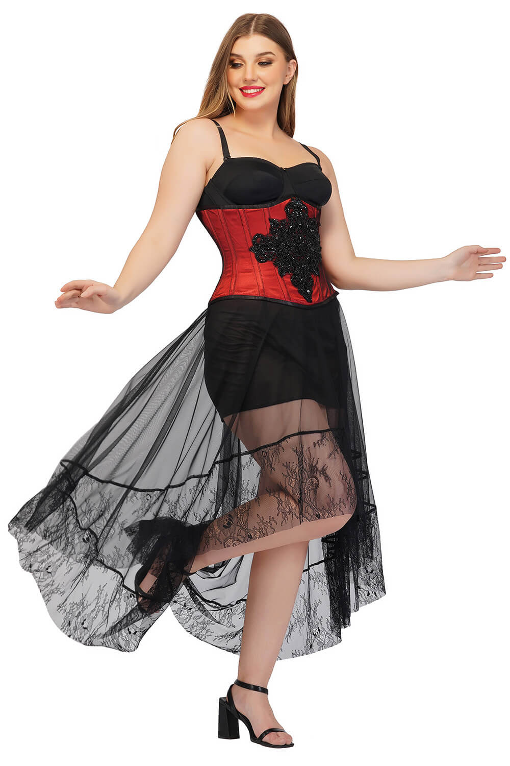 Joy Embroidered Lace Overlay Couture Corset