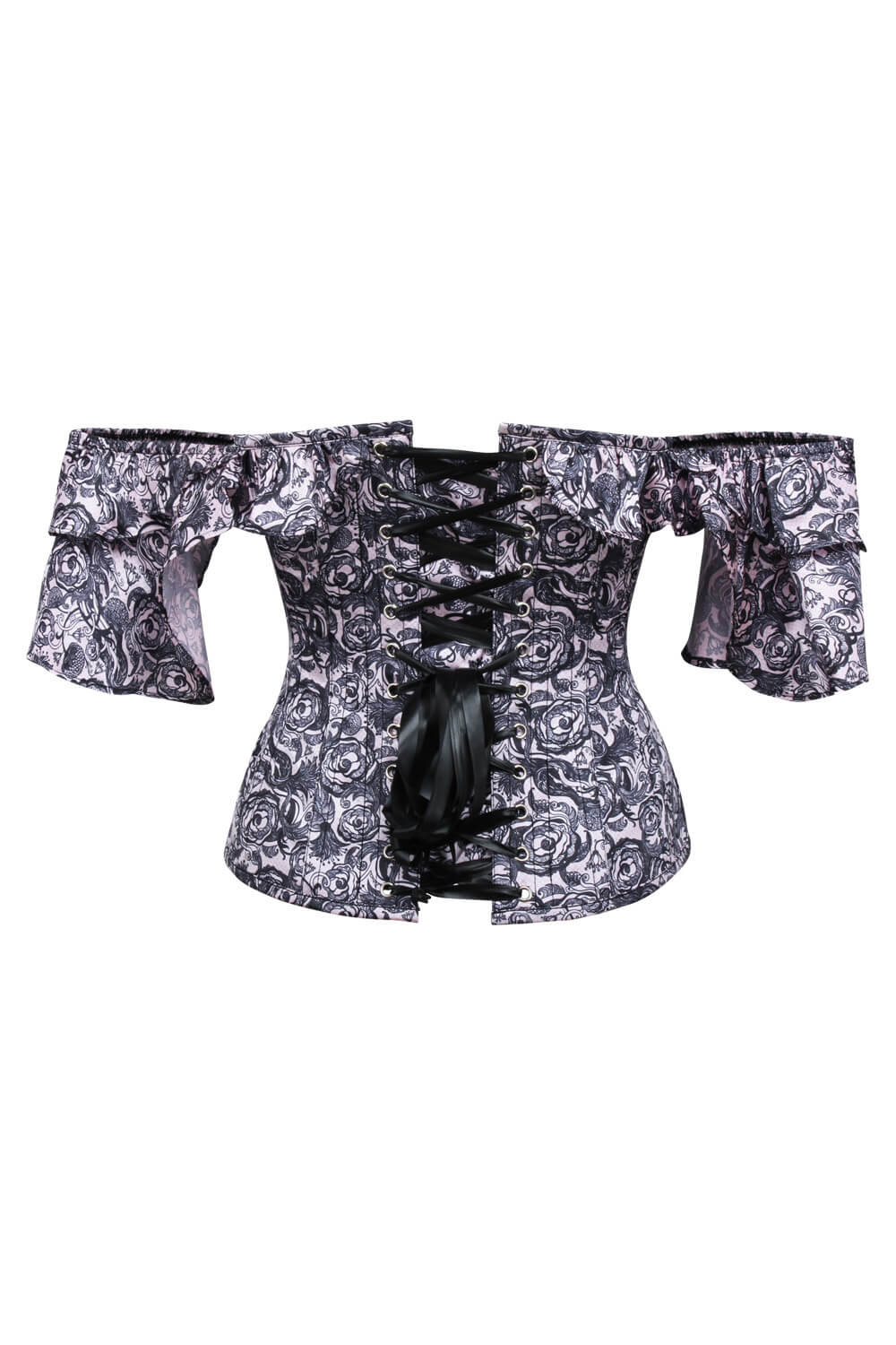 Hawk Overbust Red Satin Corset