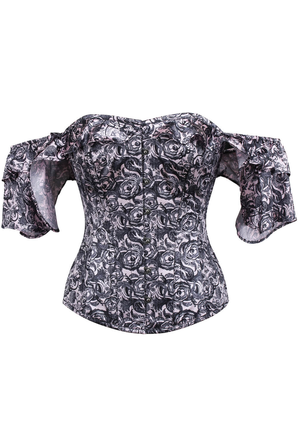 Hawk Overbust Red Satin Corset