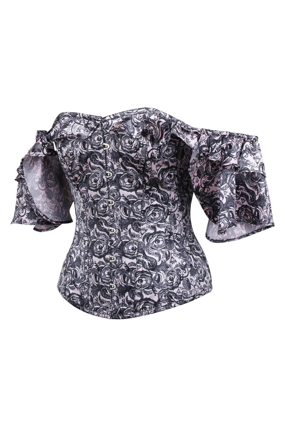 Hawk Overbust Red Satin Corset