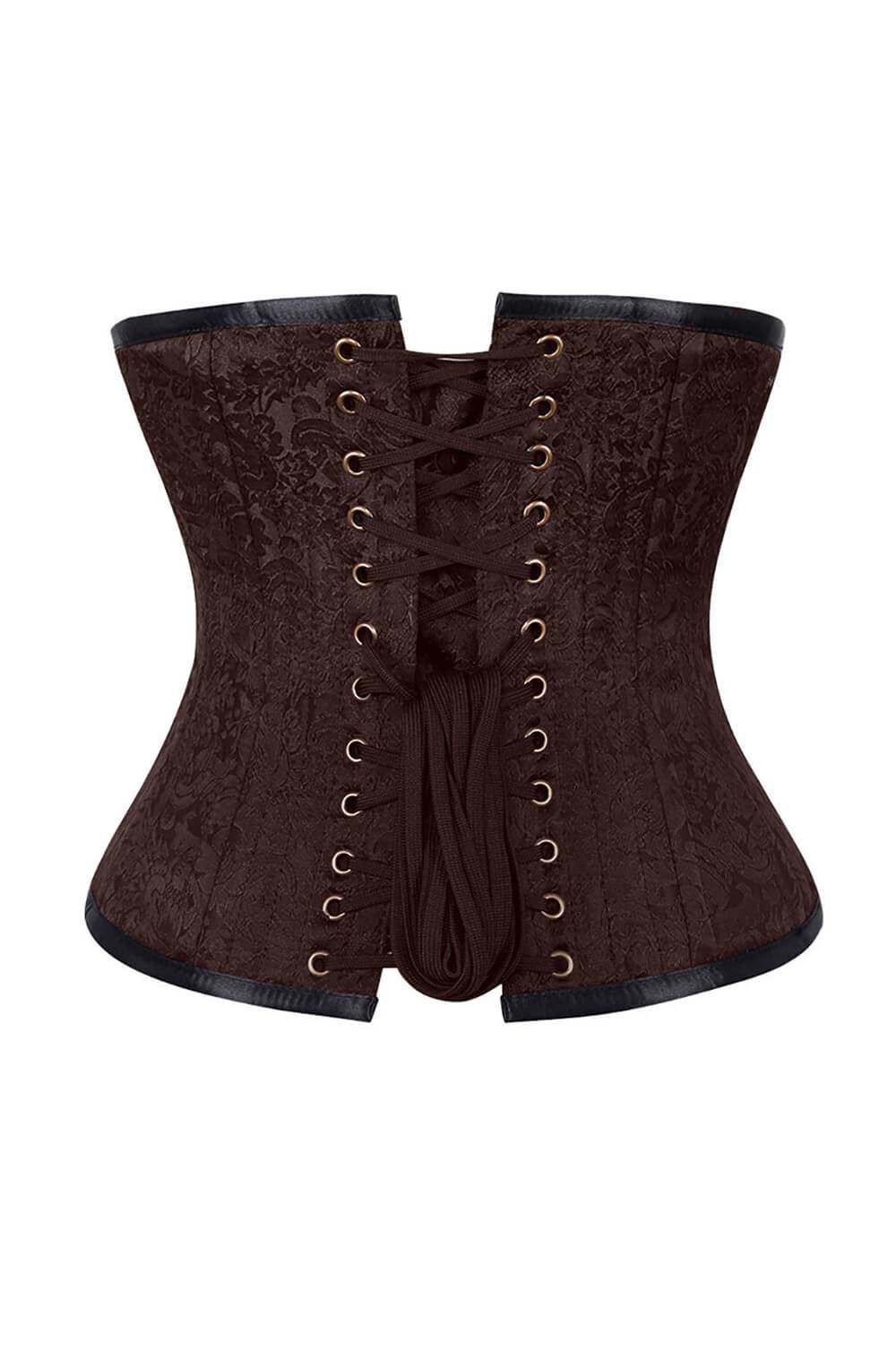 Rachel Waist Training Brown Brocade Corset