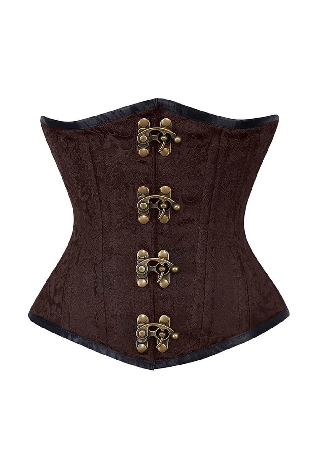 Rachel Waist Training Brown Brocade Corset