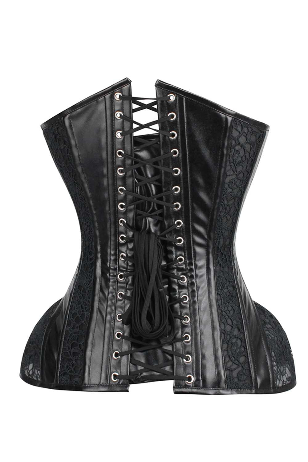 Talene Black Overbust Corset With Hip Gores