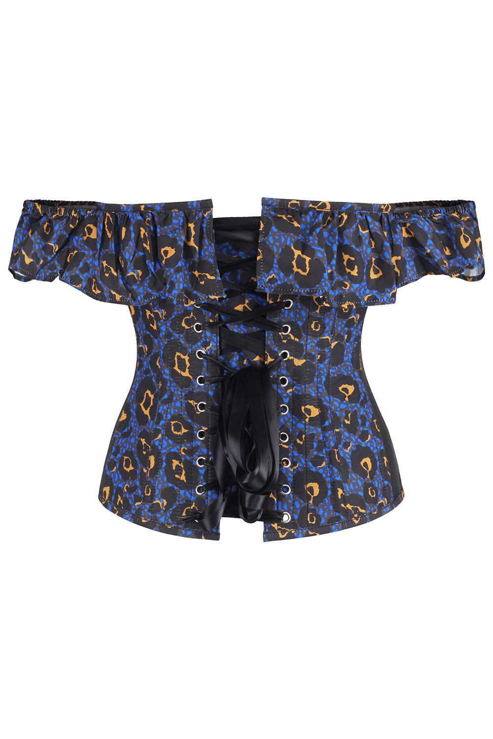Brandyce Leopard Off Shoulder Corset