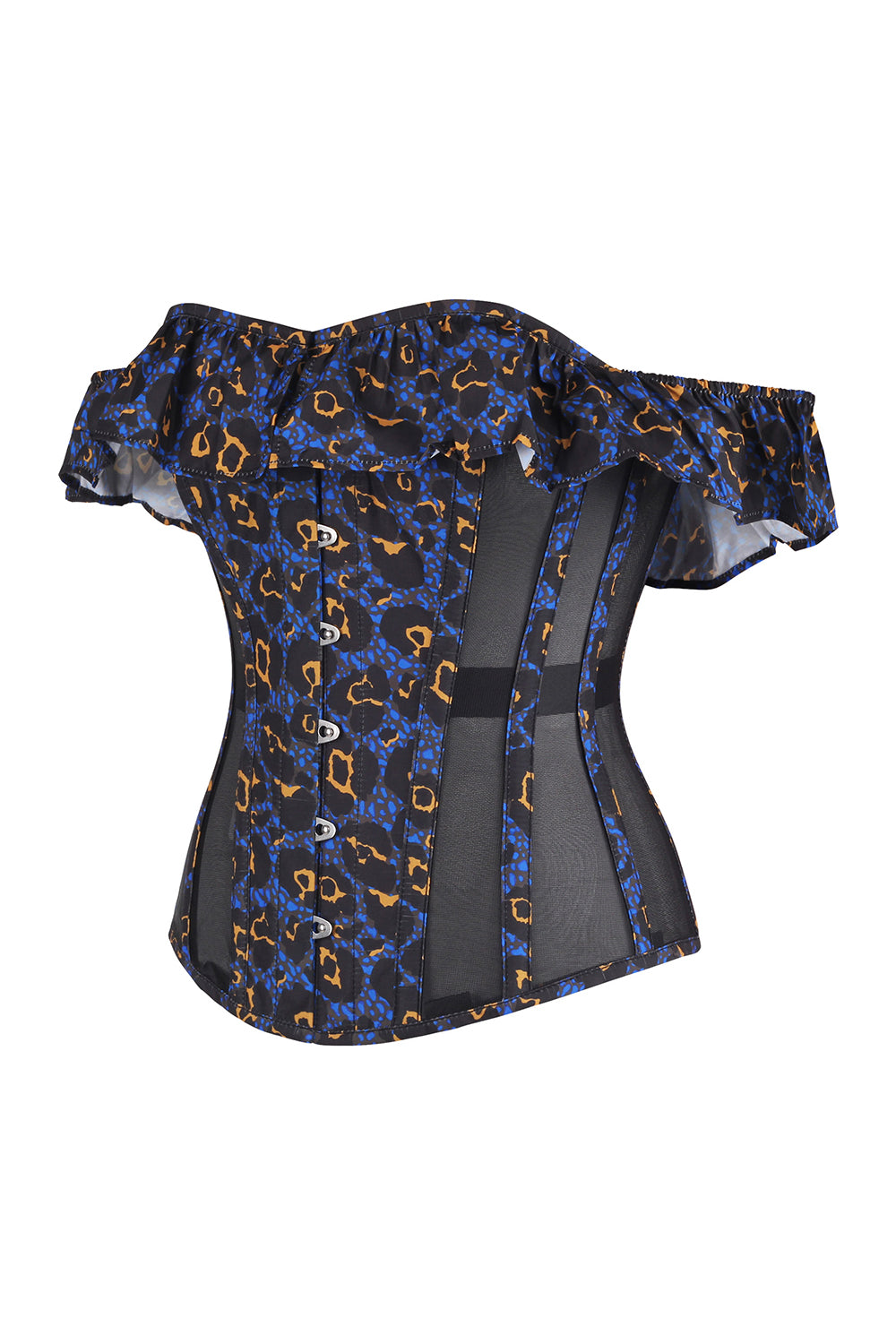 Brandyce Leopard Off Shoulder Corset