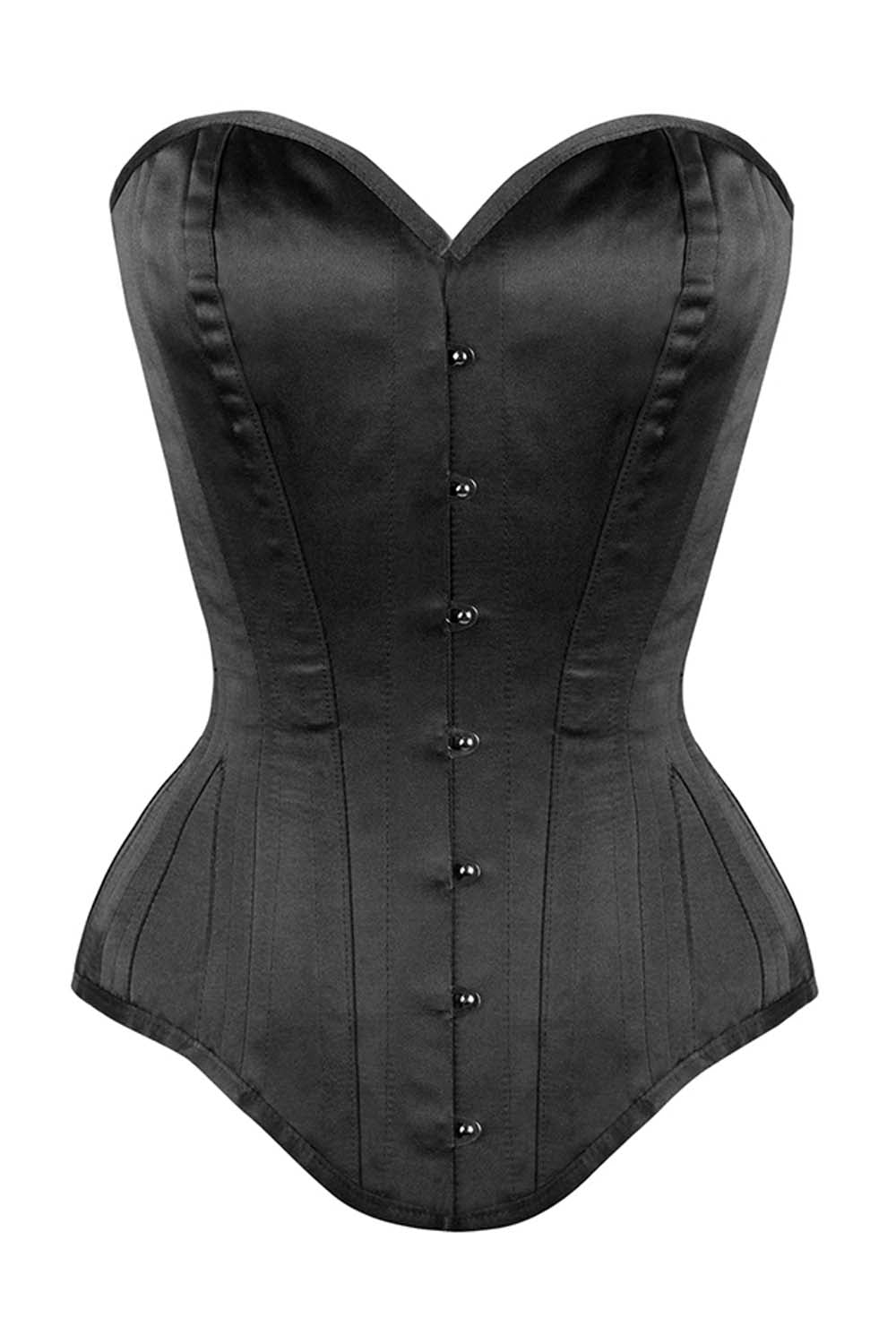Arnisha Black Satin Overbust Corset