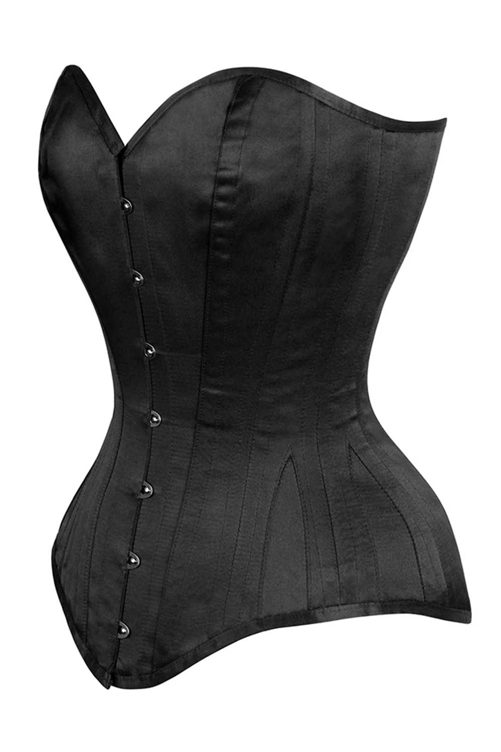 Arnisha Black Satin Overbust Corset