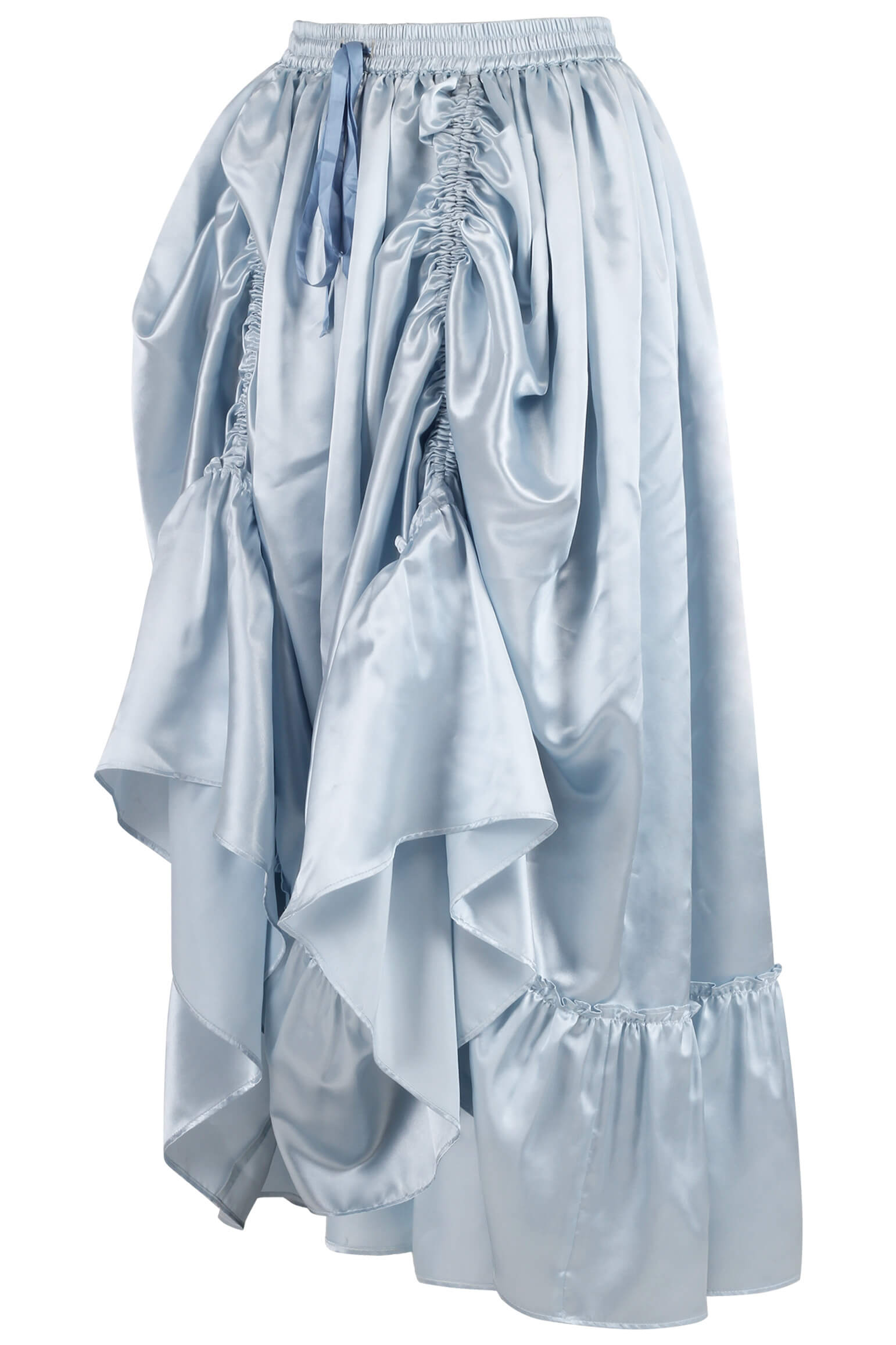 Linsey Rococo Blue Satin Bustle Skirt