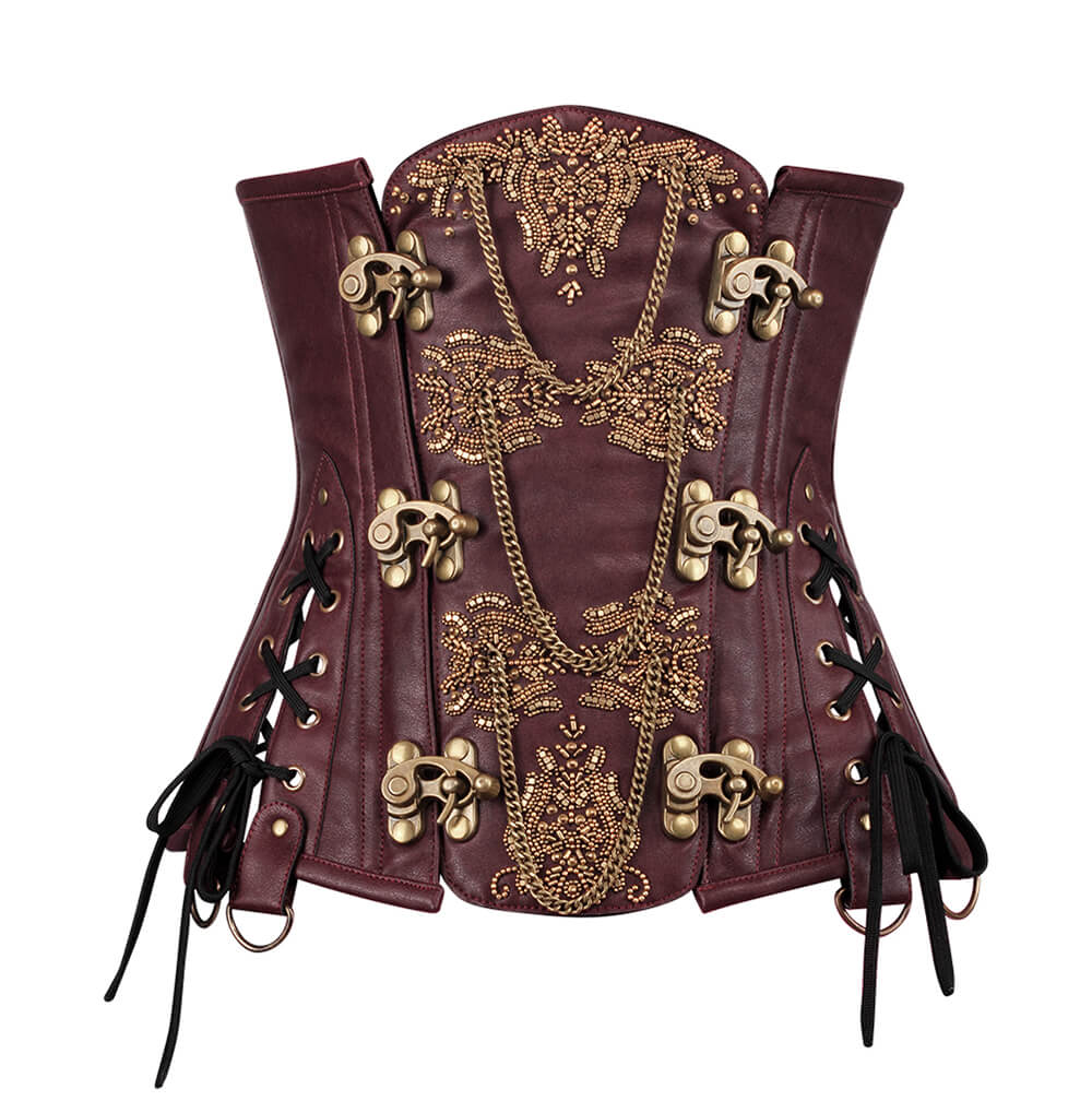 Heidi Steampunk Underbust Embroidered Corset