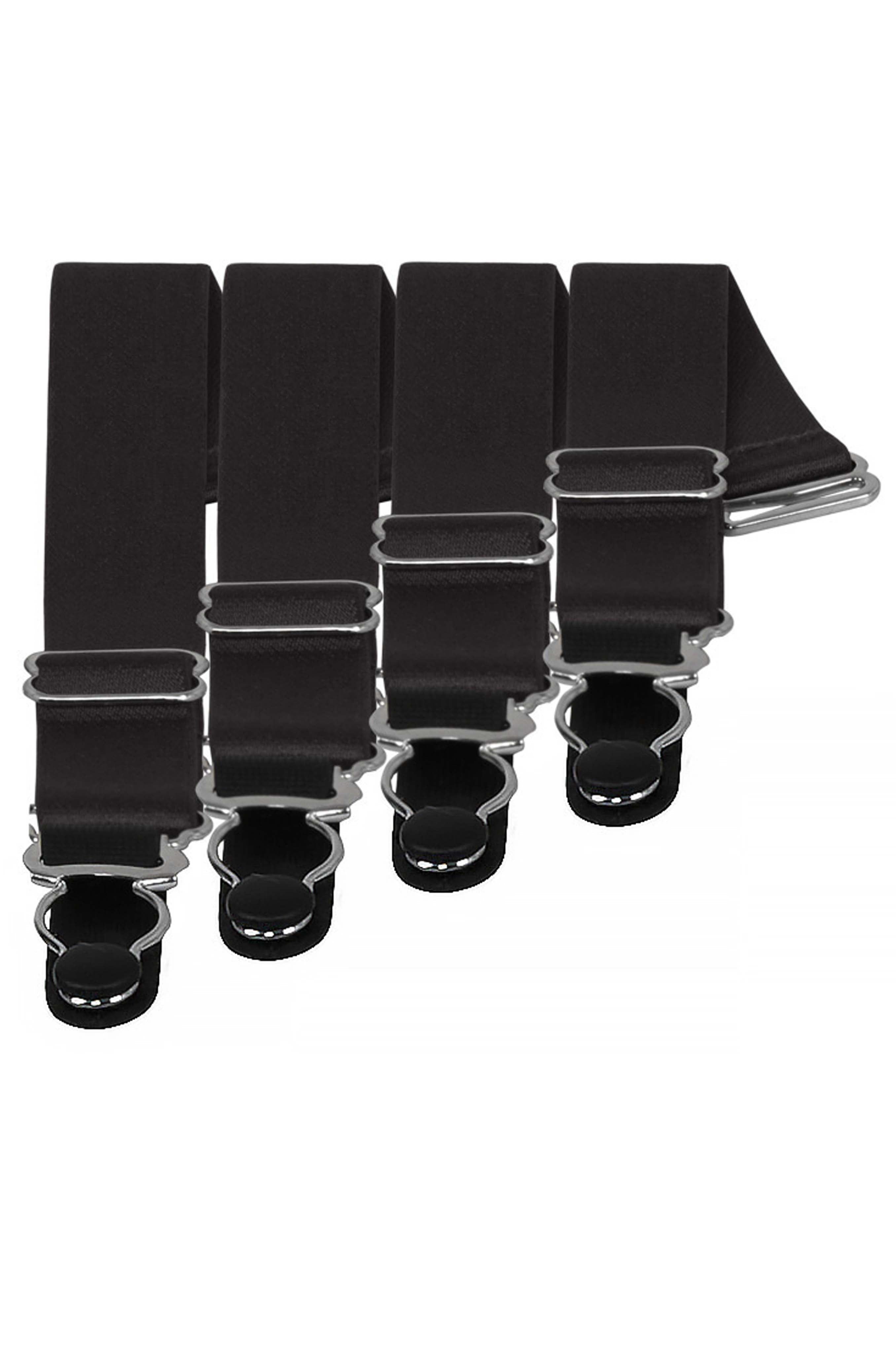 4 x Steel Suspender Clips in Black