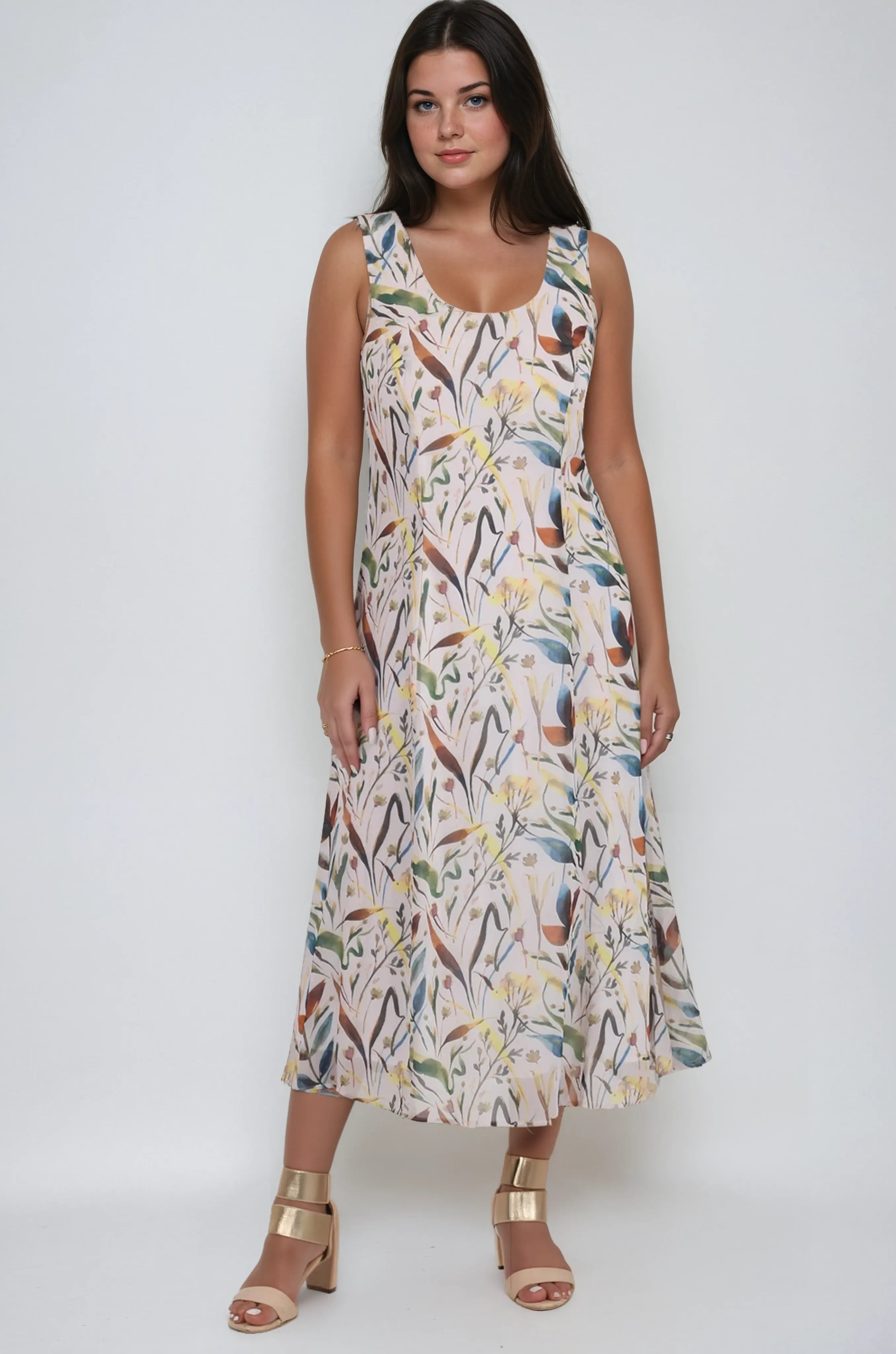 Jaden Long Dress with Smocked Back