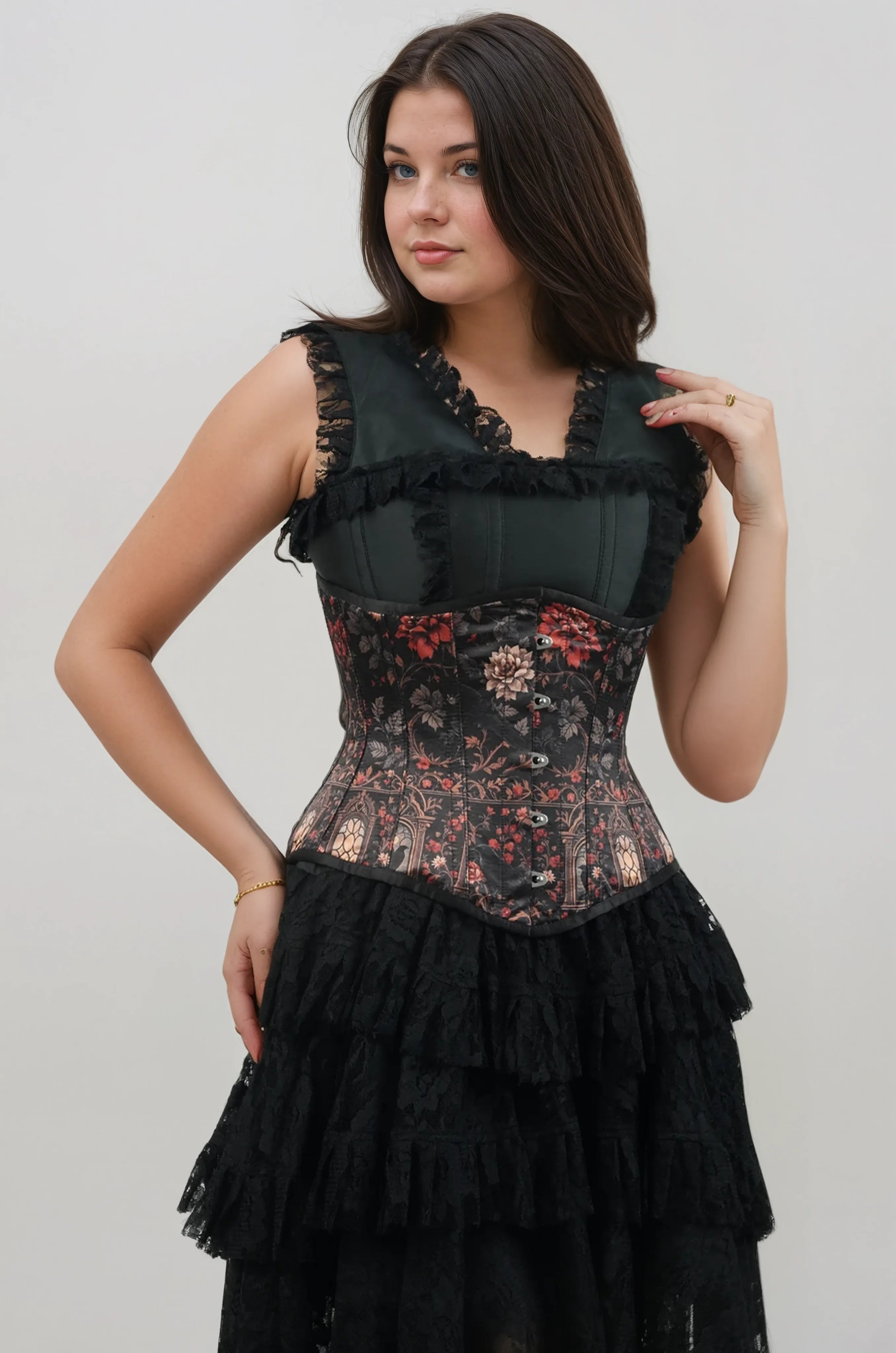 Merlie Floral Underbust Corset