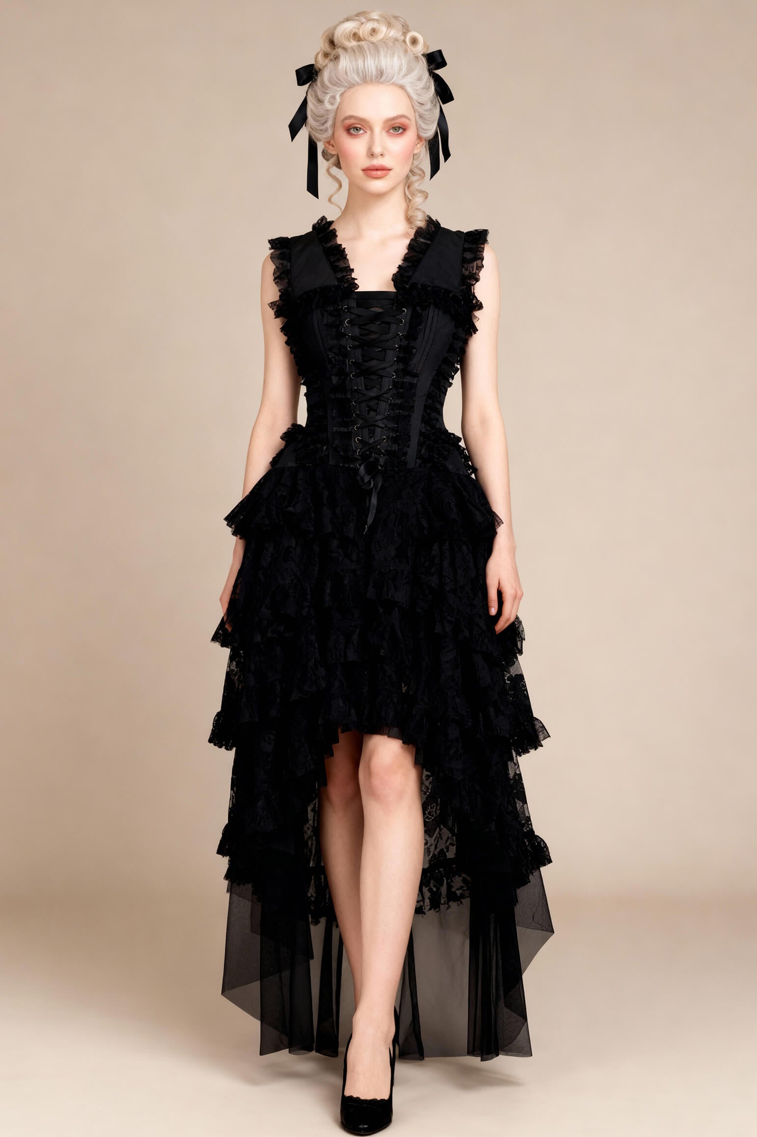 Talina Rococo Gold Taffeta Anastasia Corset Dress